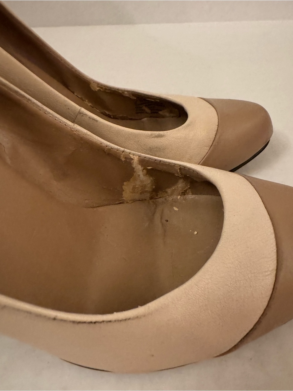 Banana Republic Beige, Taupe & Black Colorblock Block Heel Pumps - Picture 10 of 13